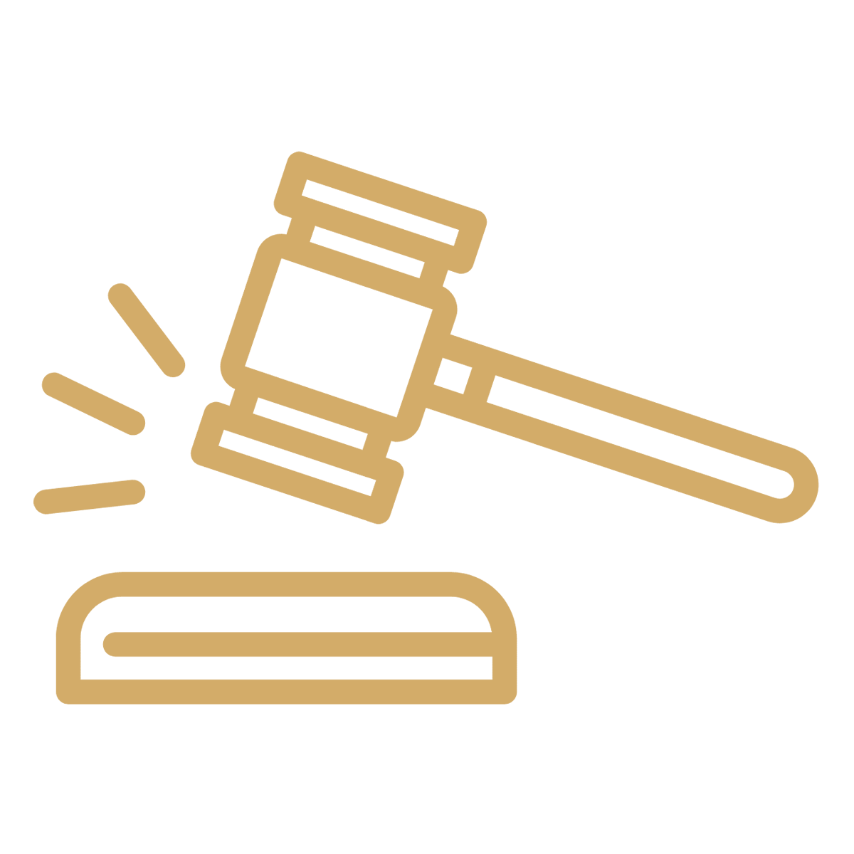 business litigation attorney gold icon